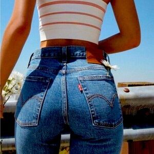 LEVI 501 SELVIDGE WHITE OAK REDLINE DENIM JEANS 24x32